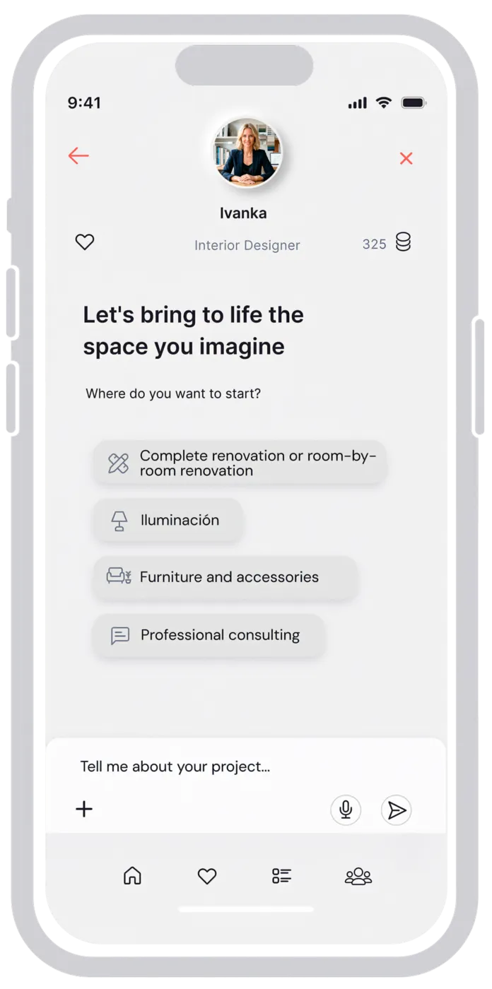 Captura de la app Naiara